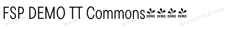 FSP DEMO TT Commons字体转换